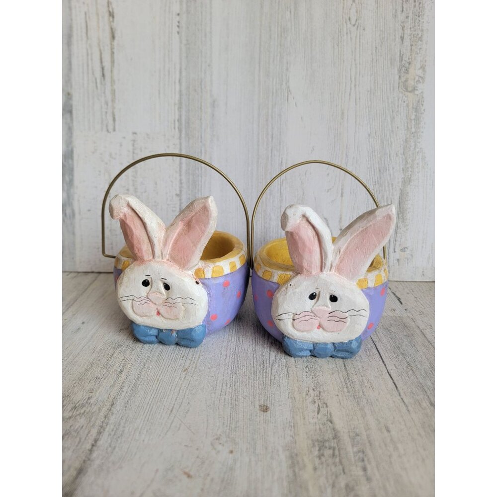 Eddie Walker vintage Bunny basket set Easter decor